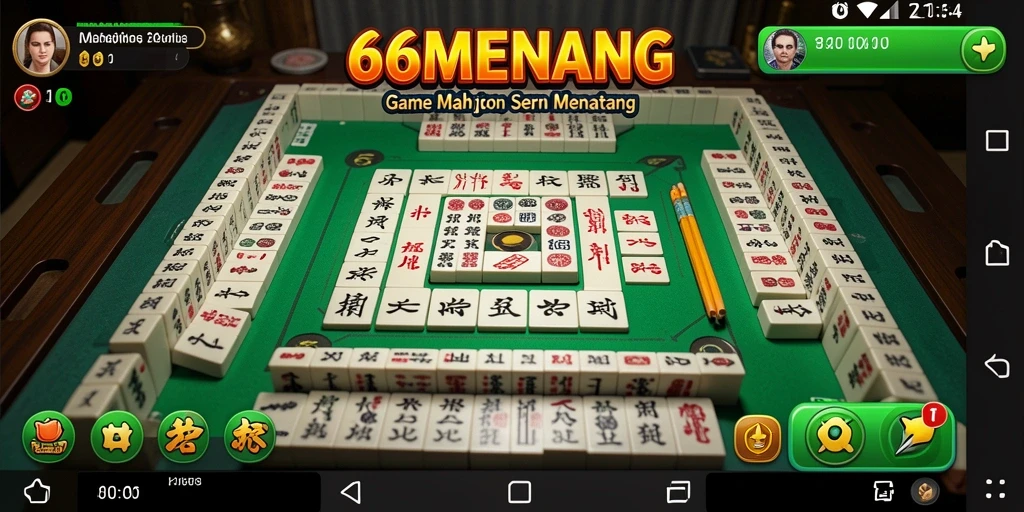 Tampilan gameplay Mahjong yang seru di 66MENANG.