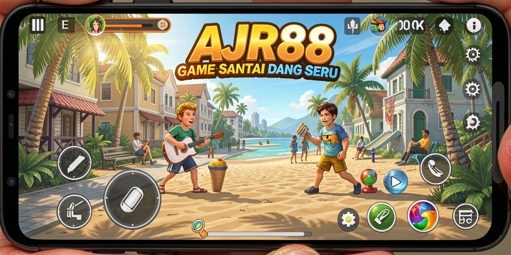 Tampilan gameplay seru dan menarik dari AJR88 yang penuh warna.