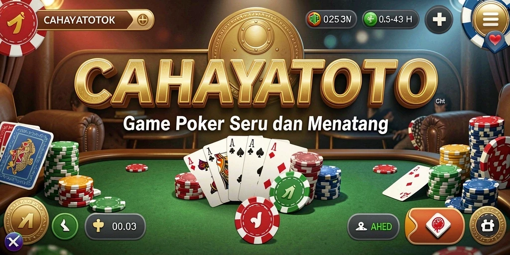 Gameplay seru dari CAHAYATOTO yang menunjukkan keseruan bermain Poker.