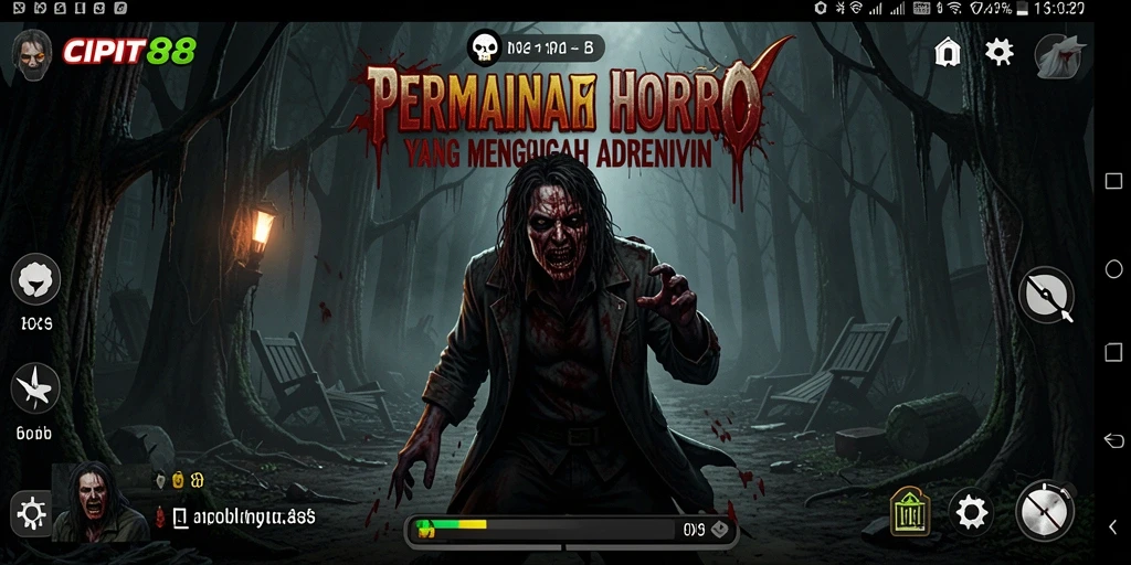 Screenshot CIPIT88 menampilkan suasana horor yang mencekam dan gameplay yang intens.