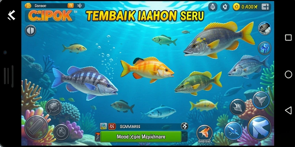 Gameplay seru Tembak Ikan di CIPOK yang penuh warna.