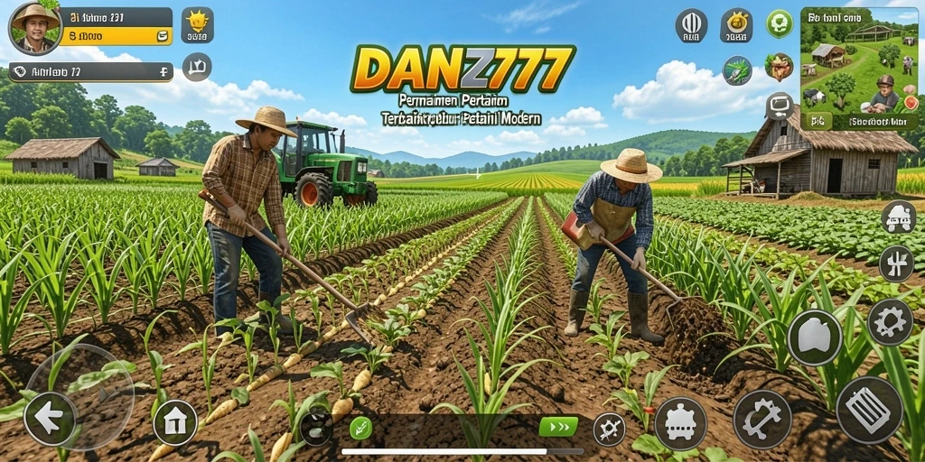 Screenshot menarik dari gameplay pertanian di DAN777.