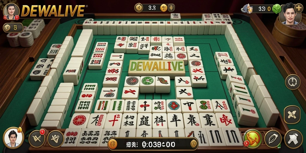 Tampilan menarik dari DEWALIVE dengan elemen Mahjong yang khas.