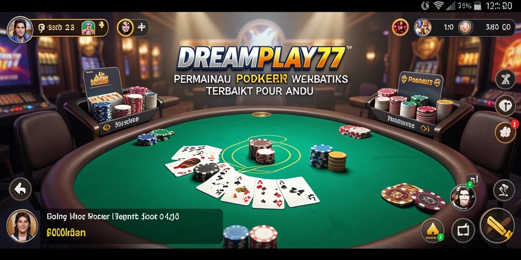 Tampilan gameplay poker yang mendebarkan di DREAMPLAY77.