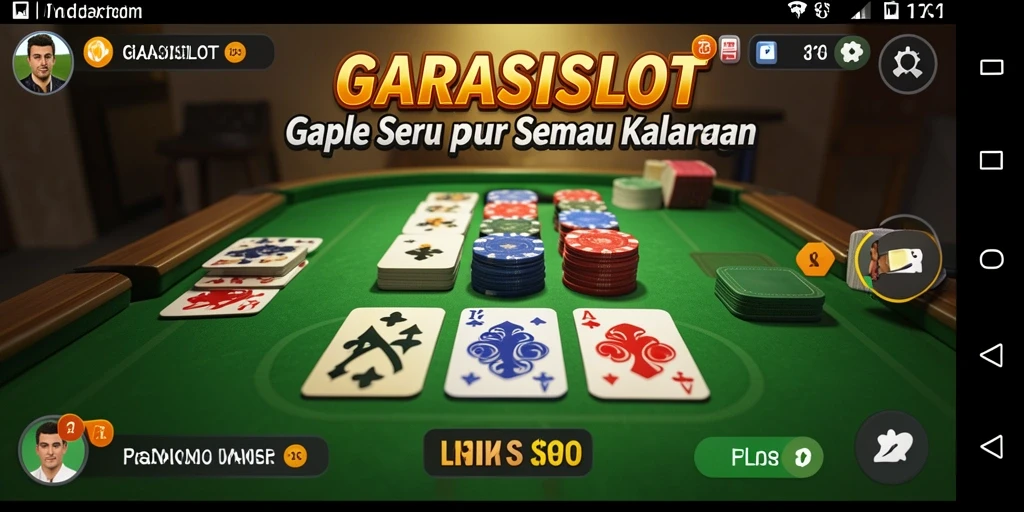 Tangkapan layar gameplay seru dalam GARASISLOT, menampilkan pertempuran Gaple.