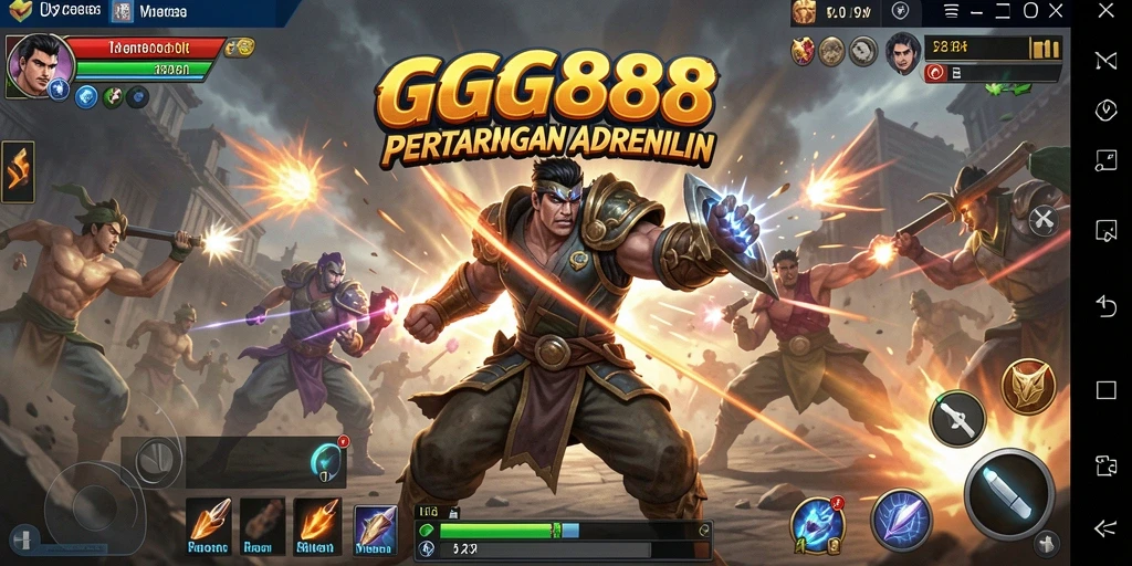 Screenshot menampilkan aksi pertarungan yang mendebarkan di GGG888.