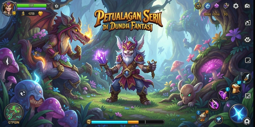 Menampilkan gameplay seru dengan eksplorasi dunia fantasi di GTPIDN.