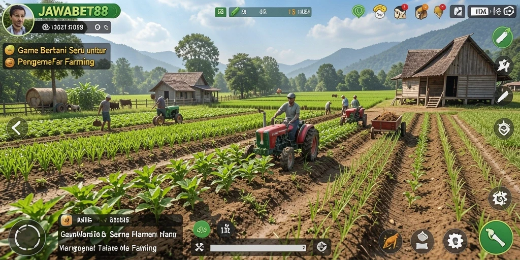 Gameplay menakjubkan saat merawat ladang dan hewan di JAWABET88.