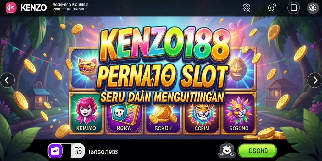 Tampilan gameplay Slot yang menegangkan dan berwarna-warni di KENZO188.