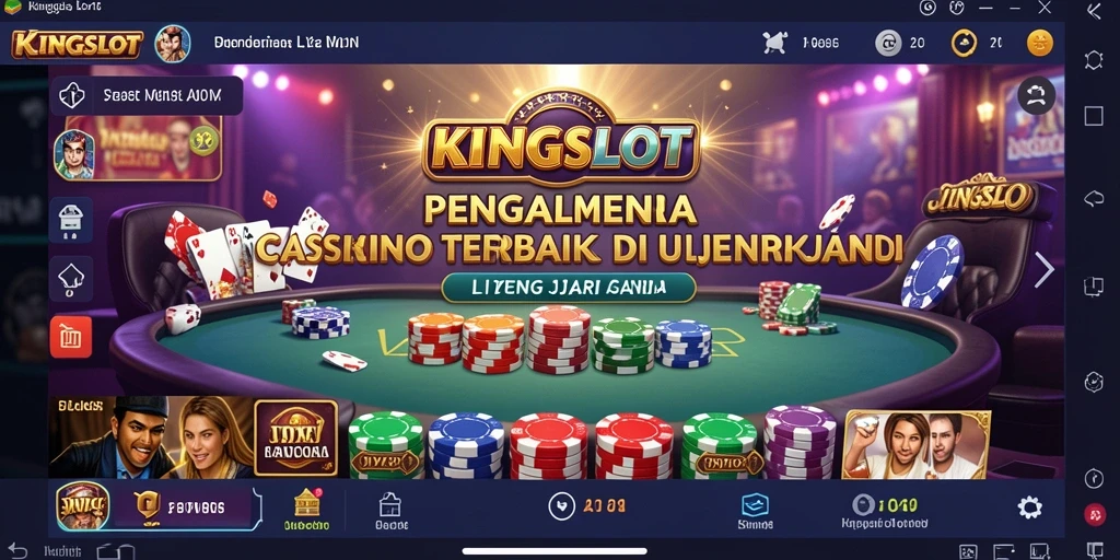 Screenshot gameplay KINGSLOT yang mendebarkan dan interaktif.