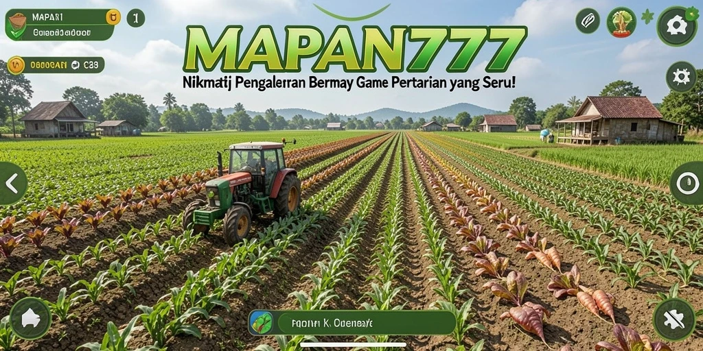 Tampilan gameplay MAPAN777 yang mengasyikkan saat bertani di ladang.