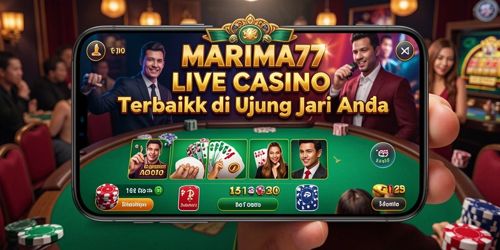 Tampilan gameplay Live Casino MARIMA77 yang mendebarkan dan interaktif.