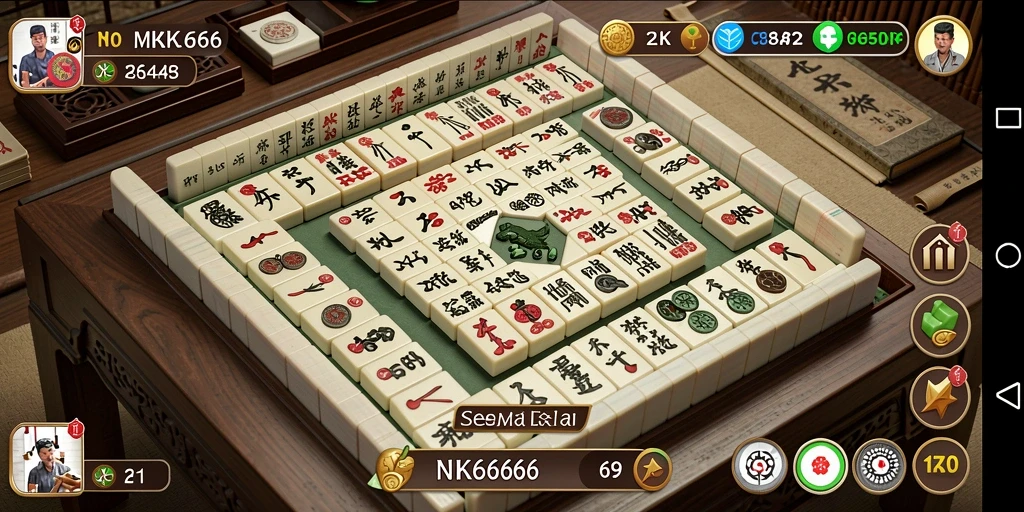 Tampilan gameplay NK666 yang menakjubkan dalam permainan Mahjong.