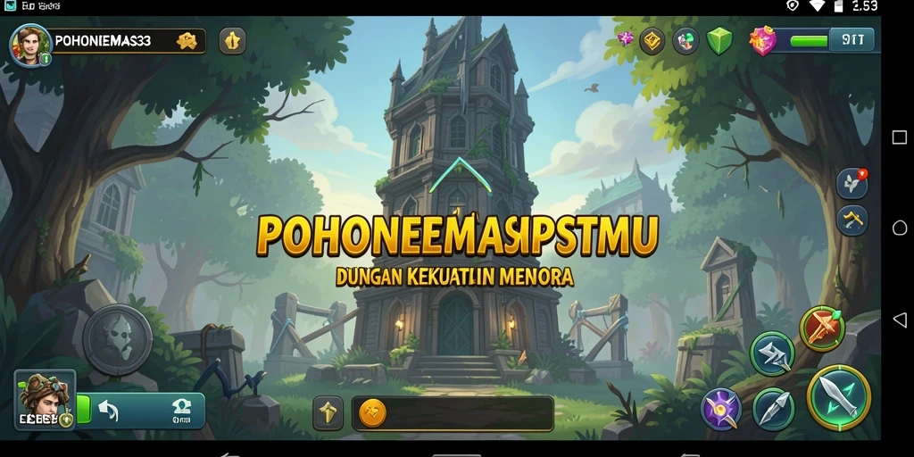 Screenshot POHONEMAS33 menampilkan aksi seru dalam Tower Defense.