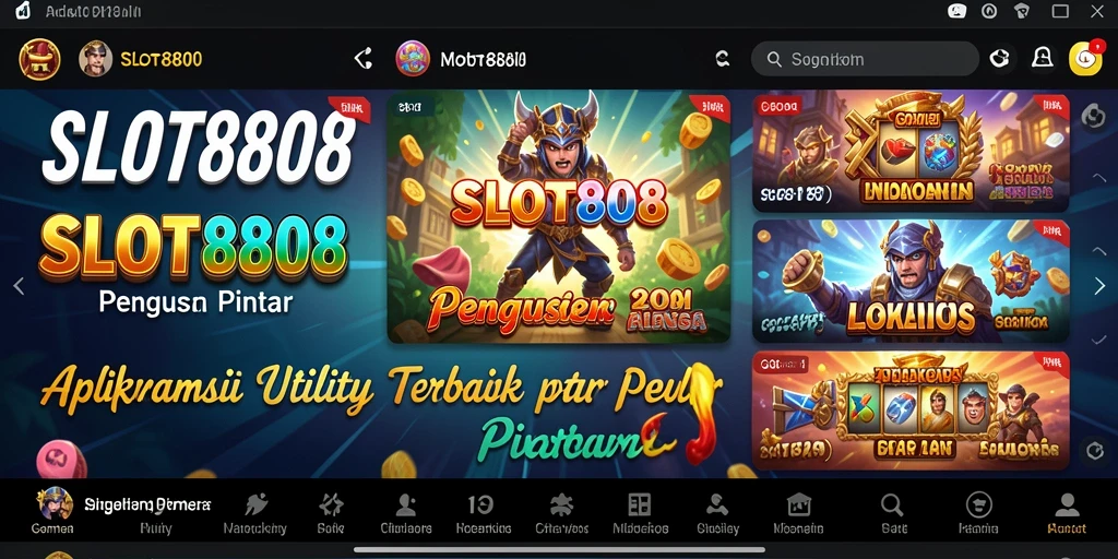 Tampilan antarmuka utama SLOT8808 yang intuitif dan menarik.