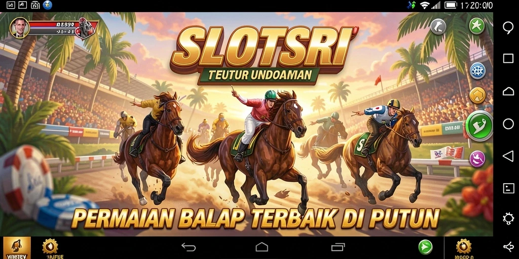 Tampilan menyenangkan dari gameplay balapan di SLOTSRI.