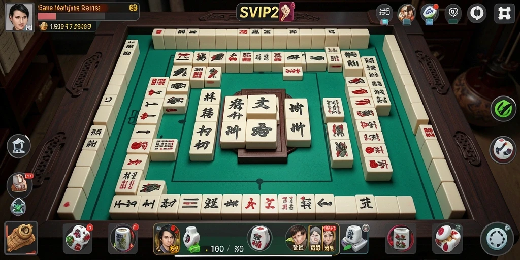 Tangkapan layar SVIP2 menampilkan gameplay Mahjong yang mendebarkan dan interaktif.