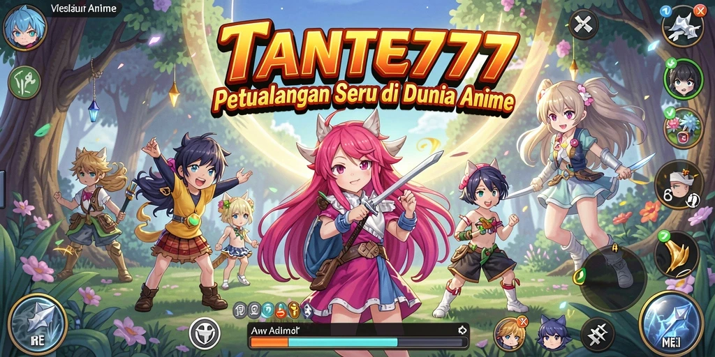 Tampilan gameplay seru dari TANTE777 dengan karakter anime yang menarik.